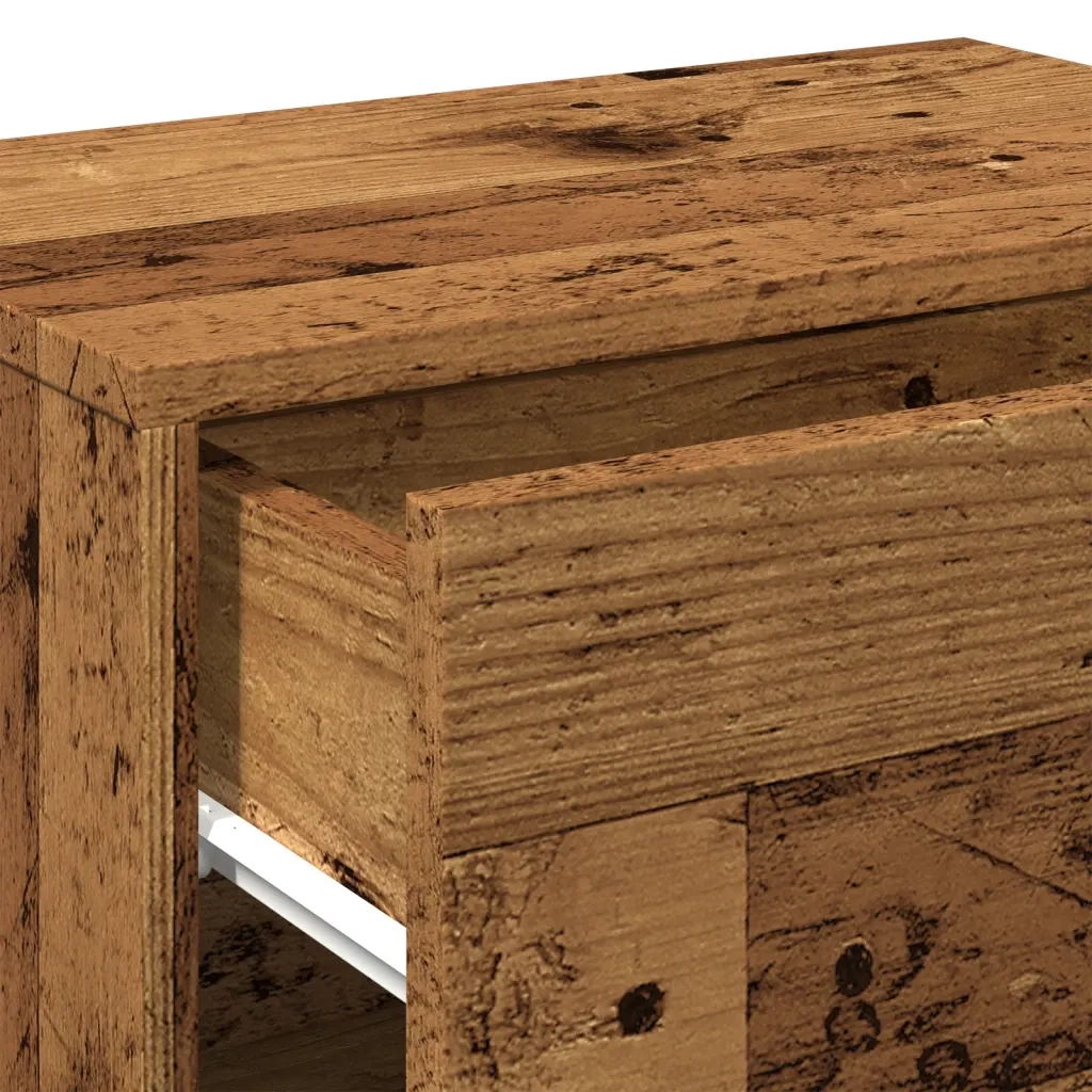 Comodini da Parete 2pz Legno Antico 856821