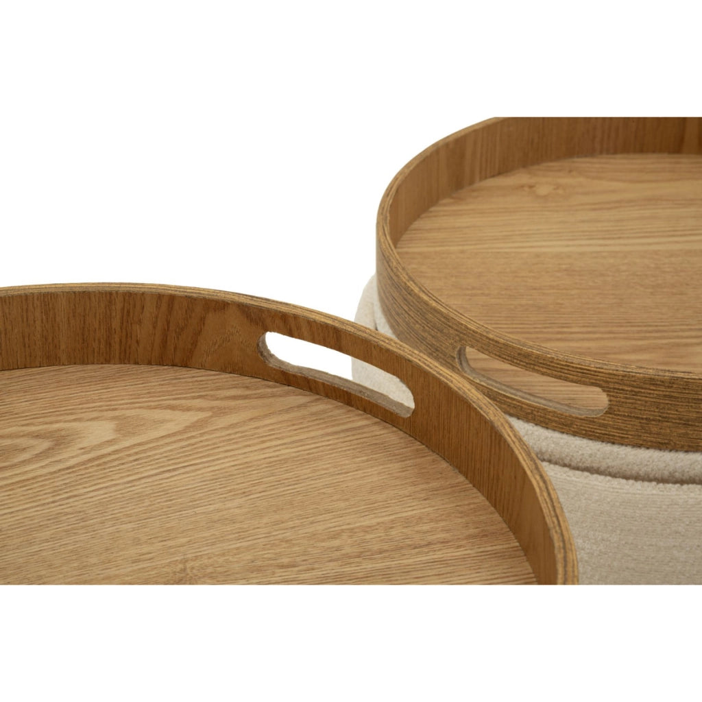 Set di due pouf contenitore in stile nordico