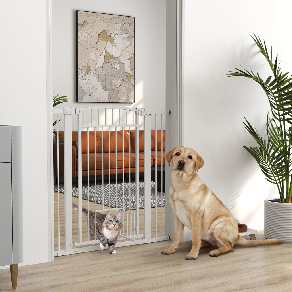 Barriera per cani e gatti ¨C zephmum ¨C Bianco, regolabile 76-102 cm