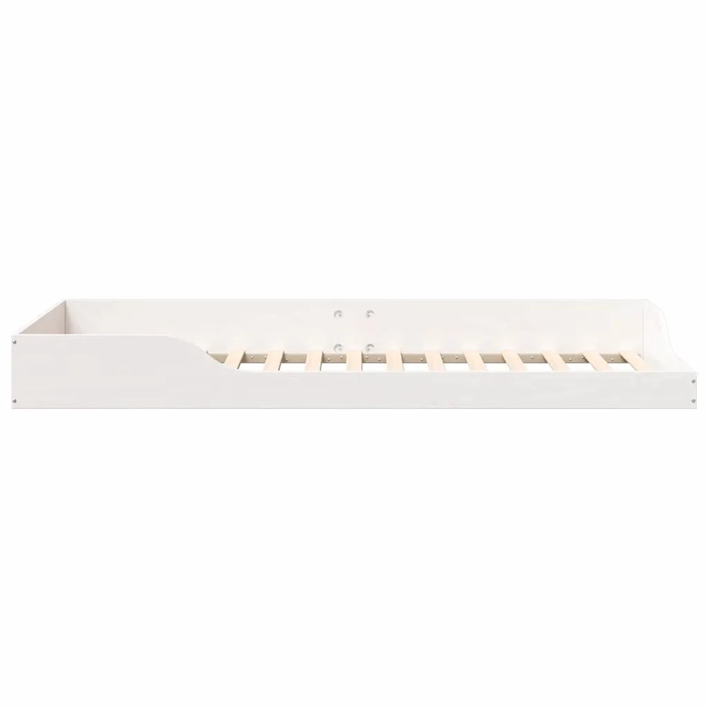 Letto singolo | Letto per adulti | Struttura del letto Bianco 100 x 220 cm Pino massello
