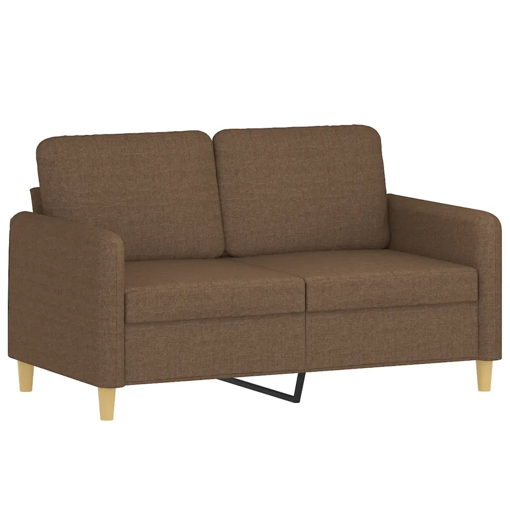 Set di Divani 2 pz con Cuscini Marrone in Tessuto 3202121
