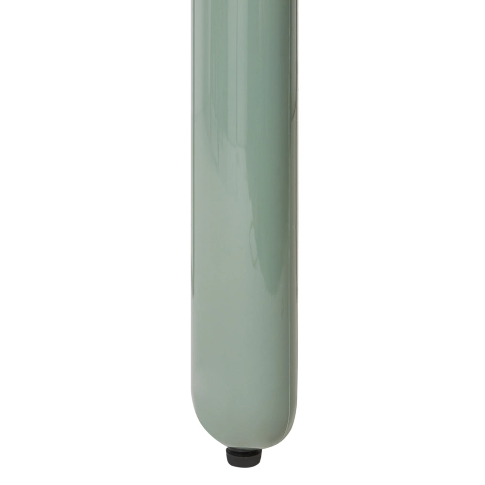 Set di 4 sedie da pranzo in plastica verde per interni ed esterni impilabili senza braccioli stile minimalista