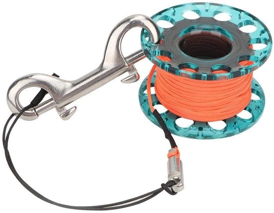 Spazzola per immersioni leggera - 30 metro - doppia attacco a carabina - acciaio inossidabile - corpo in plastica - spazzola per immersioni