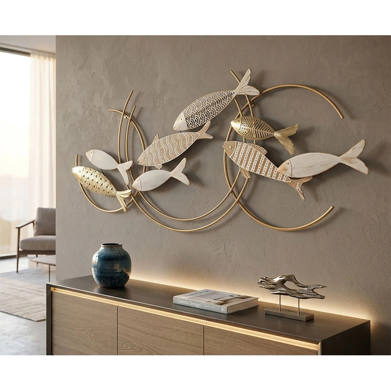 Pannello In Ferro Fishy Move cm 142,9x5x61,6
