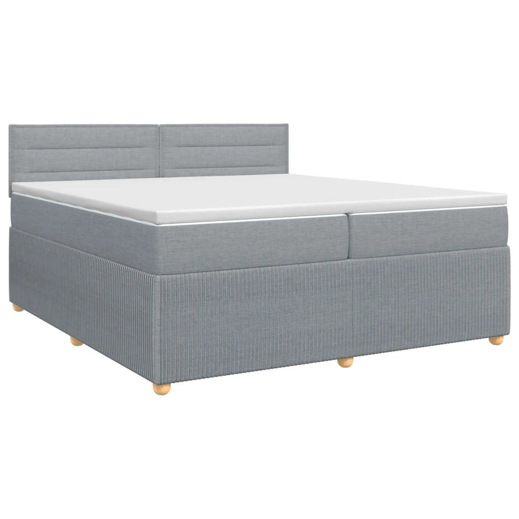 Letto box spring con materasso Grigio Chiaro 200 x 200 cm 3451538