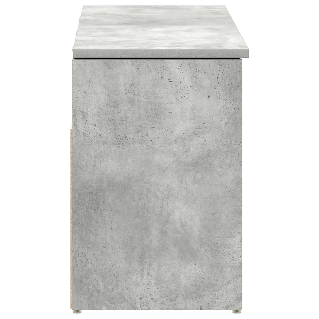 Scarpiera-Scaffale per scarpe Grigio Cemento 102x30,5x45 cm in Legno Multistrato