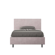 BS COM Letto una piazza e mezza contenitore imbottito 120x190 microfibra glicine