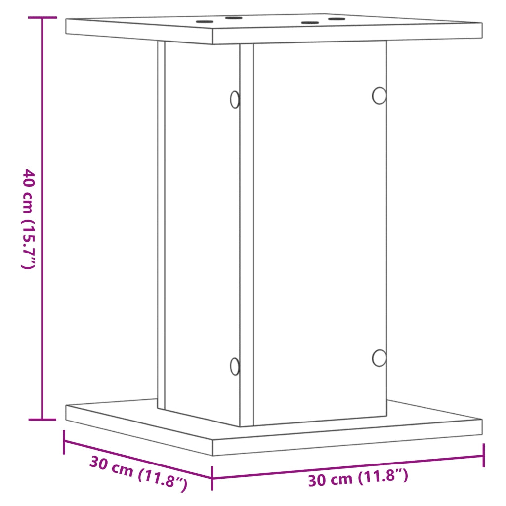 Supporti piante | Sostegno per piante 2 pz Rovere Artigianale 30x30x40 cm Truciolato