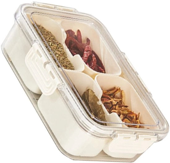 Contenitore di Cibo con Grande Capacità - Plastico - Coperchio - Multi Comparti - Resistenente al Calore - Leggero