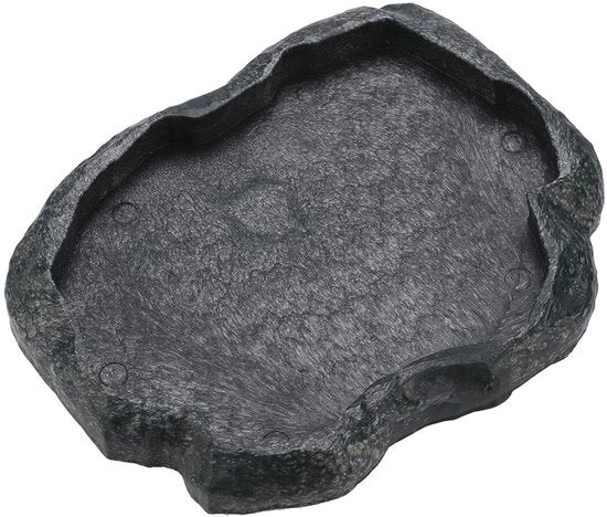 Scatola alimentare e acquatica duratura - Terrario - Pietra per rettili - Vasca per tartarughe - Disegno in pietra imitativa - Facile da pulire - Vasca cibo per rettili