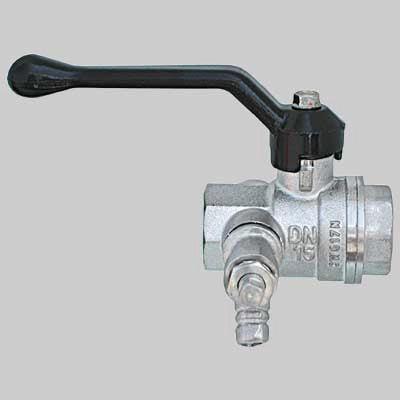 VALVOLA CON RUBINETTO SPURGO E TAPPO LEVA ALLUMINIO  1/2     BUGATTI