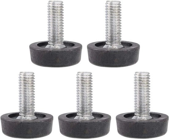 Livello per Mobili con Regolazione Adattabile - Set da 5 - M8 x 20mm - Sostegno Regolabile a Viti Adattabili