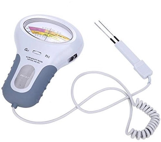 Analizzatore di qualità dell'acqua per piscine - Tester eletttronico per cloro e pH - Adatto a tutte le piscine