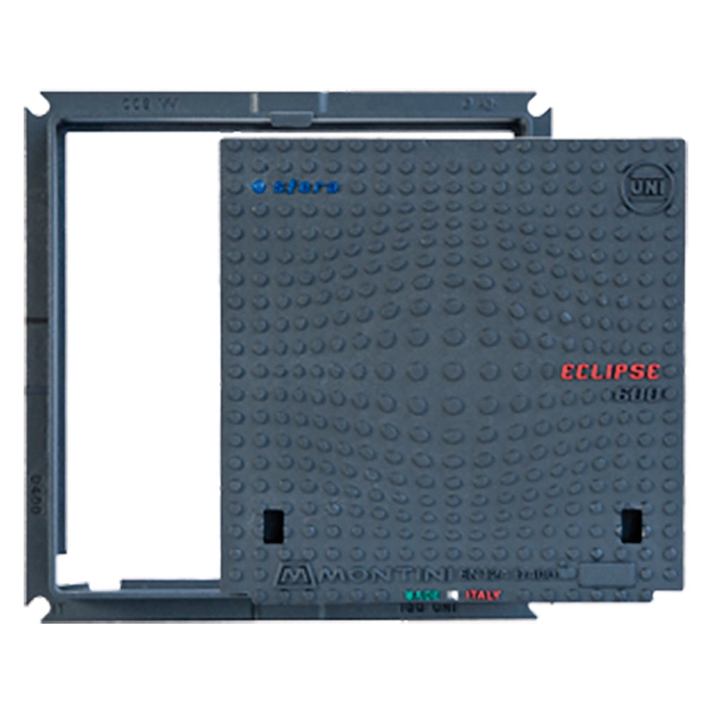 CHIUSINO IN GHISA CLASSE D400 ECLIPSE - 80 x 80 - Kg 76  - MONTINI