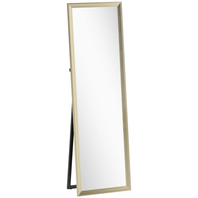 SPECCHIO A FIGURA INTERA 160 x 50 cm Gold con supporto pieghevole