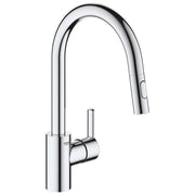 Grohe 31486001 Feel Miscelatore Monocomando Lavello Doccetta Estraibile 2 Getti Monoforo Bocca Girevole 360° colore Cromo