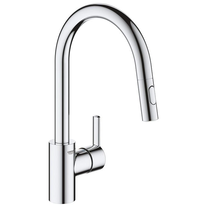 Grohe 31486001 Feel Miscelatore Monocomando Lavello Doccetta Estraibile 2 Getti Monoforo Bocca Girevole 360° colore Cromo