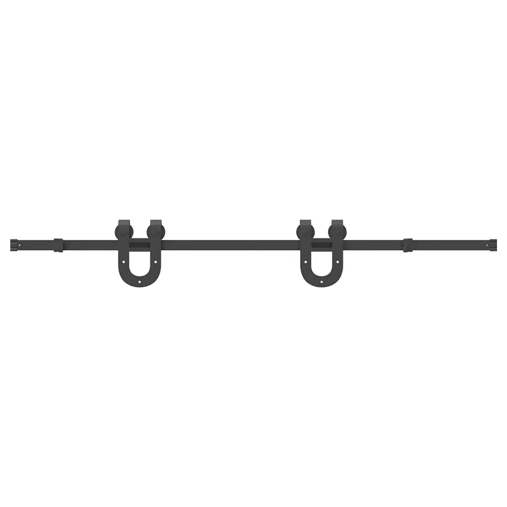 Kit di Binari per Porte Scorrevoli 183 cm Acciaio Nero 4009720