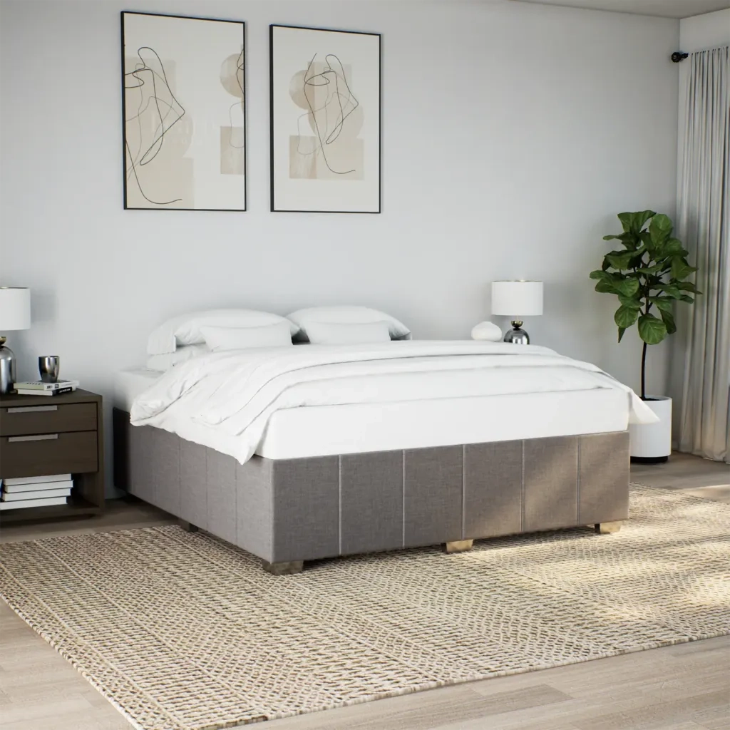 Giroletto senza Materasso Tortora 180x200 cm in Tessuto 3284857