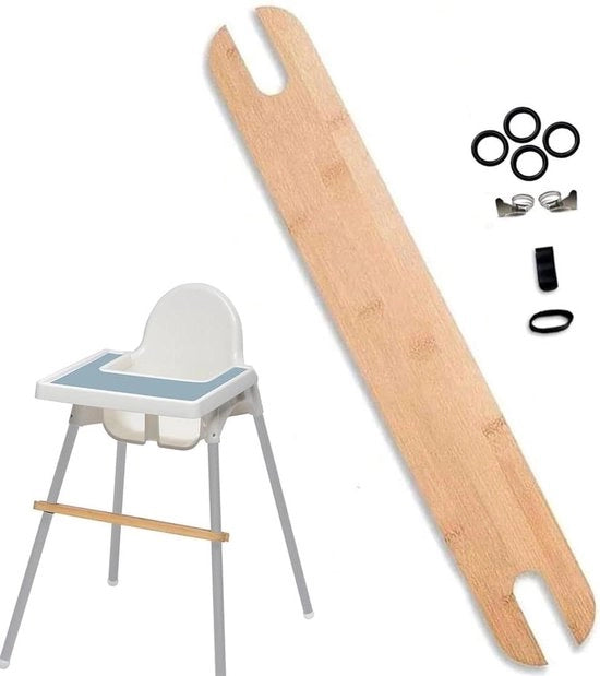 Sostegno per seggiolino per bambini con antiscivolo regolabile in bambù naturale - accessori compatibili con seggiolino per bambini IKEA Antilop