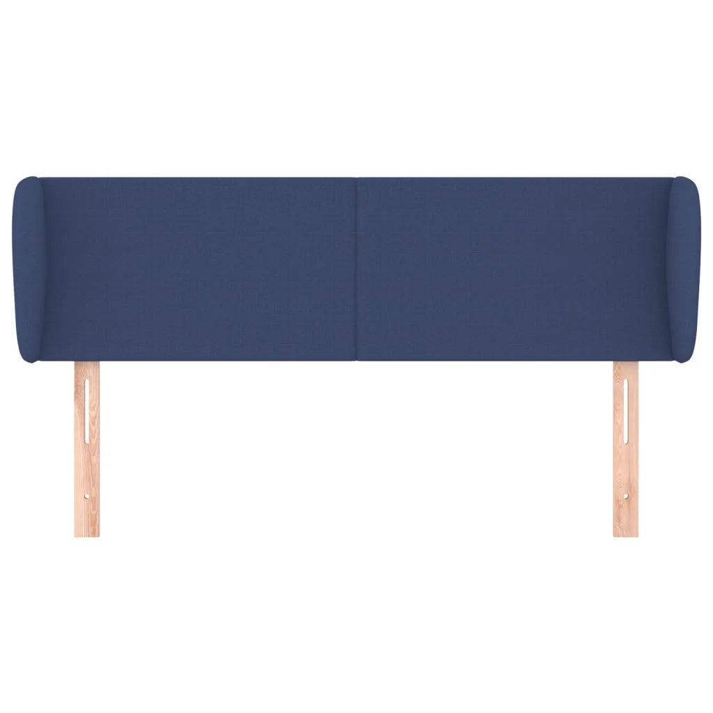 Testiera | Testata ad Orecchio Blu 147x23x78/88cm in Tessuto