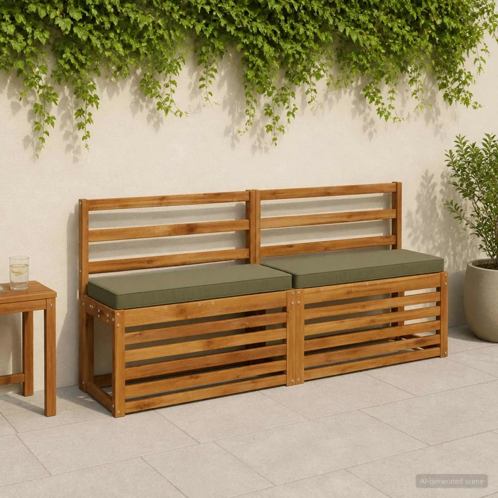 Cuscini per Panchina a 2 Pezzi VUGHT 2 pcs 100% Poliestere 950415