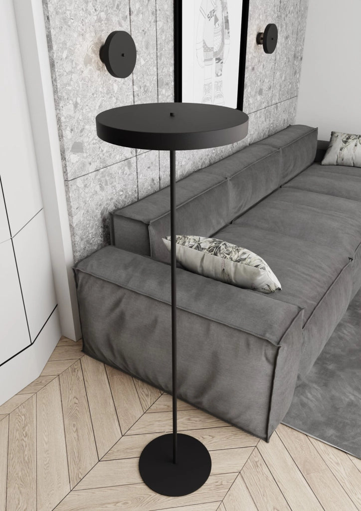 Lampada da terra NEMO nera loft, piatto 3xG9 Emibig