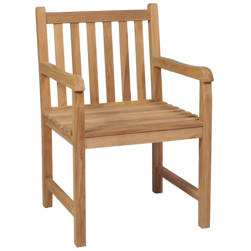 Sedie da Giardino 6 pz e Cuscini Bianco Crema Massello di Teak 3073048