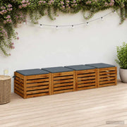 Cuscini per Sedia in 4 Pezzi SOEST 4 pz 100% Poliestere Blu 944329
