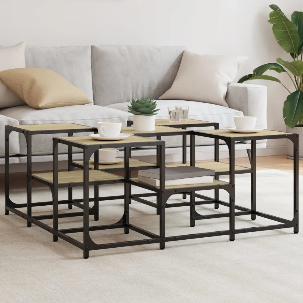 Tavolino da Salotto Rovere Sonoma 91x91x40 cm Legno Multistrato 839074