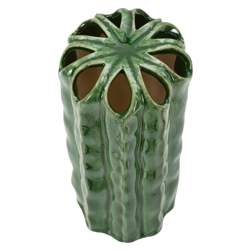 Basi, Vaso Disegno con Cactus, Verde