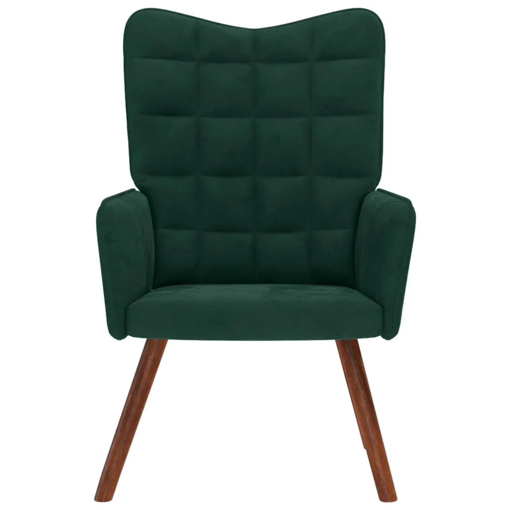 Sedia Relax Verde Scuro in Velluto 4016812