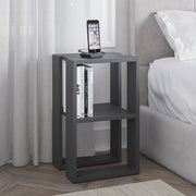 Comodino due ripiani Lonie 34x30x55h colore antracite