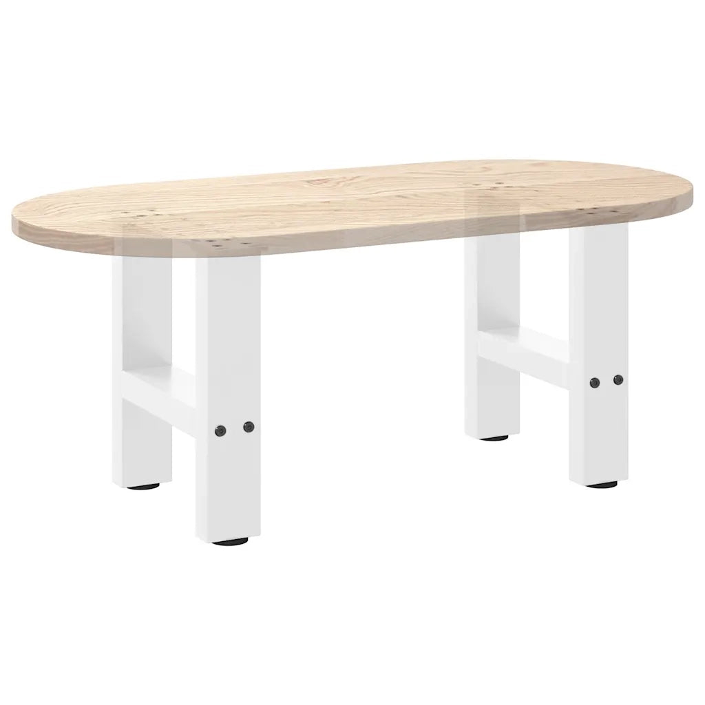 Gambe per Tavolino da Caff¨¨ Bianche 2 pz | Piede del tavolo 30x(30-31) cm Acciaio