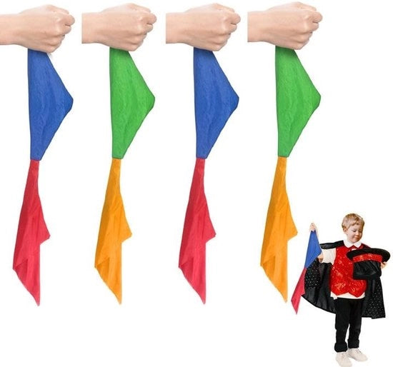 Accessori Magici per Magia - Sfaccettata - 4 pezzi - Tessuto Zaffiro - Effetti Magici Variabili - Adatto per Bambini e Adulti - Effetti Magici Amplificati - Accessorio Magico