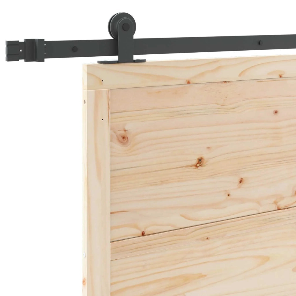 Porta scorrevole Naturale 90 x 208 cm Legno Massello di Pino 3445616