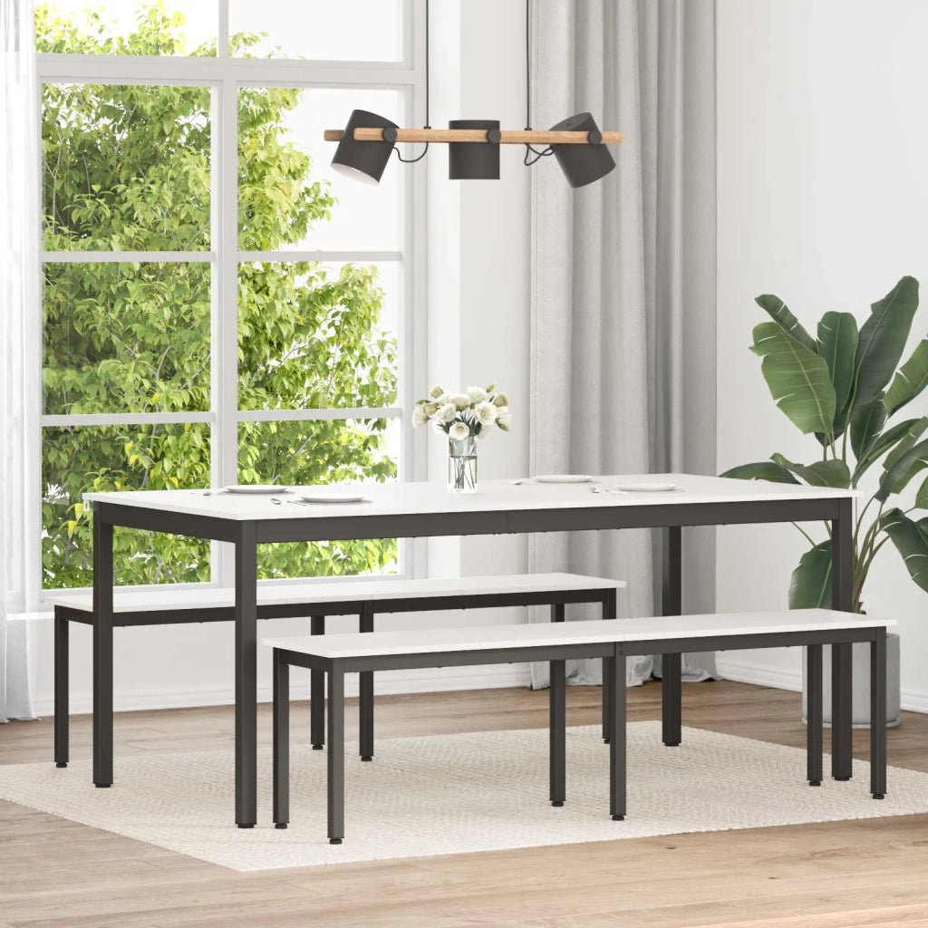 Tavolo da pranzo Bianco 180 x 90 x 75 cm Pino massello 892794