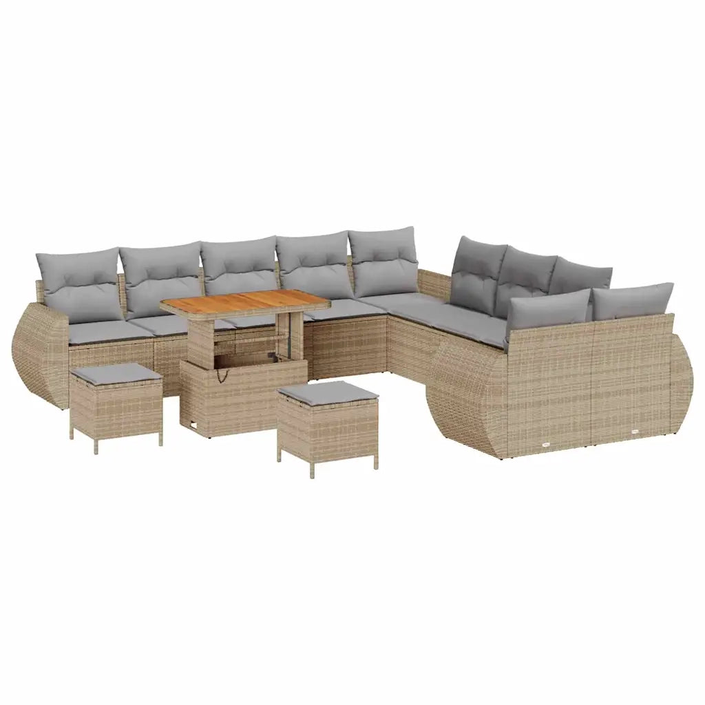 Set Divano da Giardino 13 pcs Beige polyrattan 3361937