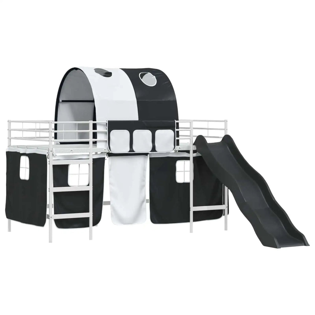 Struttura del letto loft per bambini Bianco e Nero 107 x 200 cm 42020856