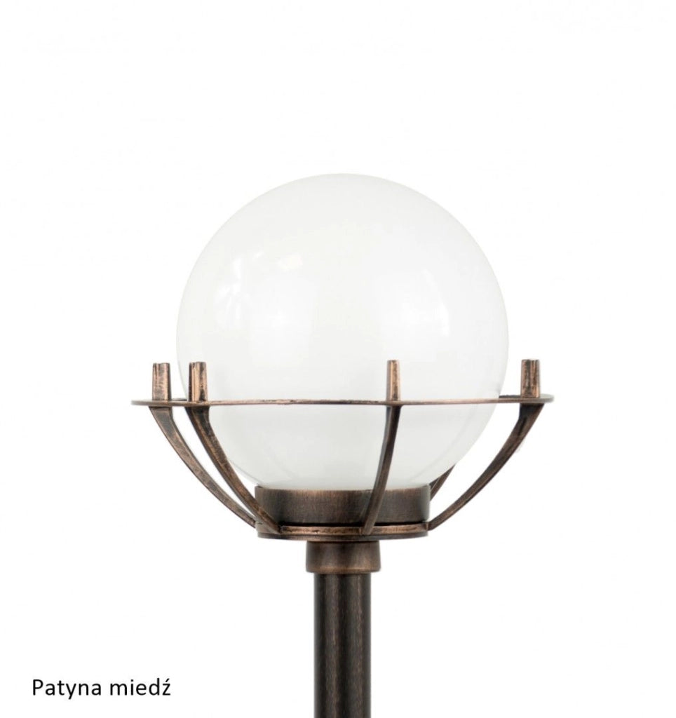 Lampione giardino 152cm sfera 20cm E27 nero IP43 SU-MA
