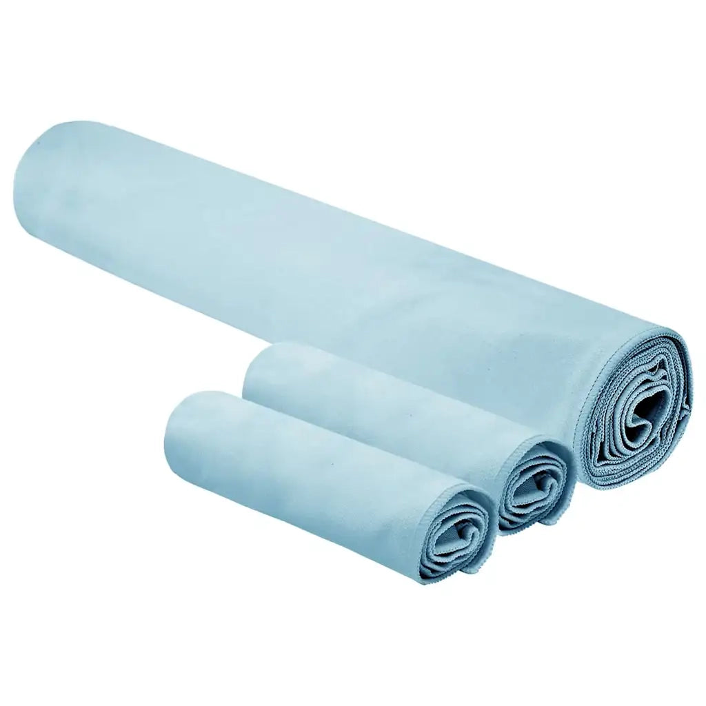 Set di Asciugamani Sportivi 3 pcs Blu Poliestere e poliammide 42011502