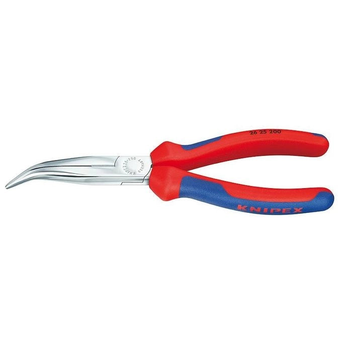 Knipex 26 25 200 Pinza a becchi piatti angolati con taglienti acciaio al vanadio lunghezza 200 mm colore Blu Rosso