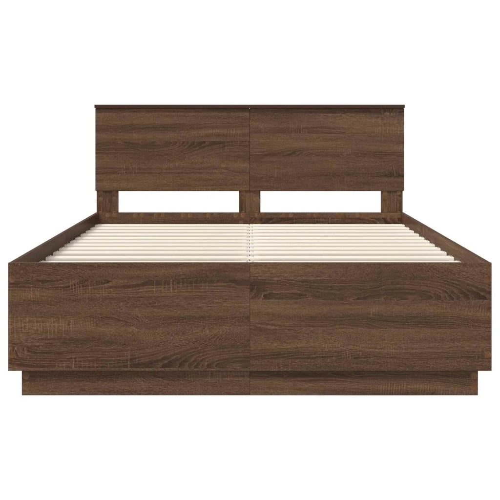 Struttura del letto con testiera Rovere Marrone 150 x 200 cm 3408067