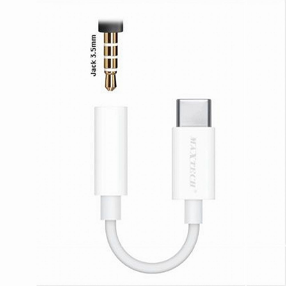 Trade Shop - Adattatore Audio Type-c A Aux Jack 3,5mm Per Smartphone Tablet Maxtech Ad-tc01 -