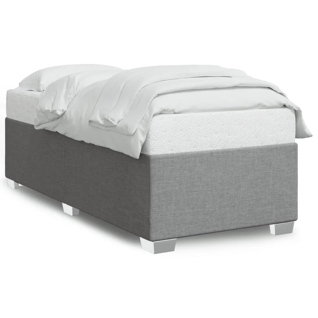 Letto singolo | Letto per adulti | Giroletto senza Materasso Grigio Chiaro 100x200 cm Tessuto