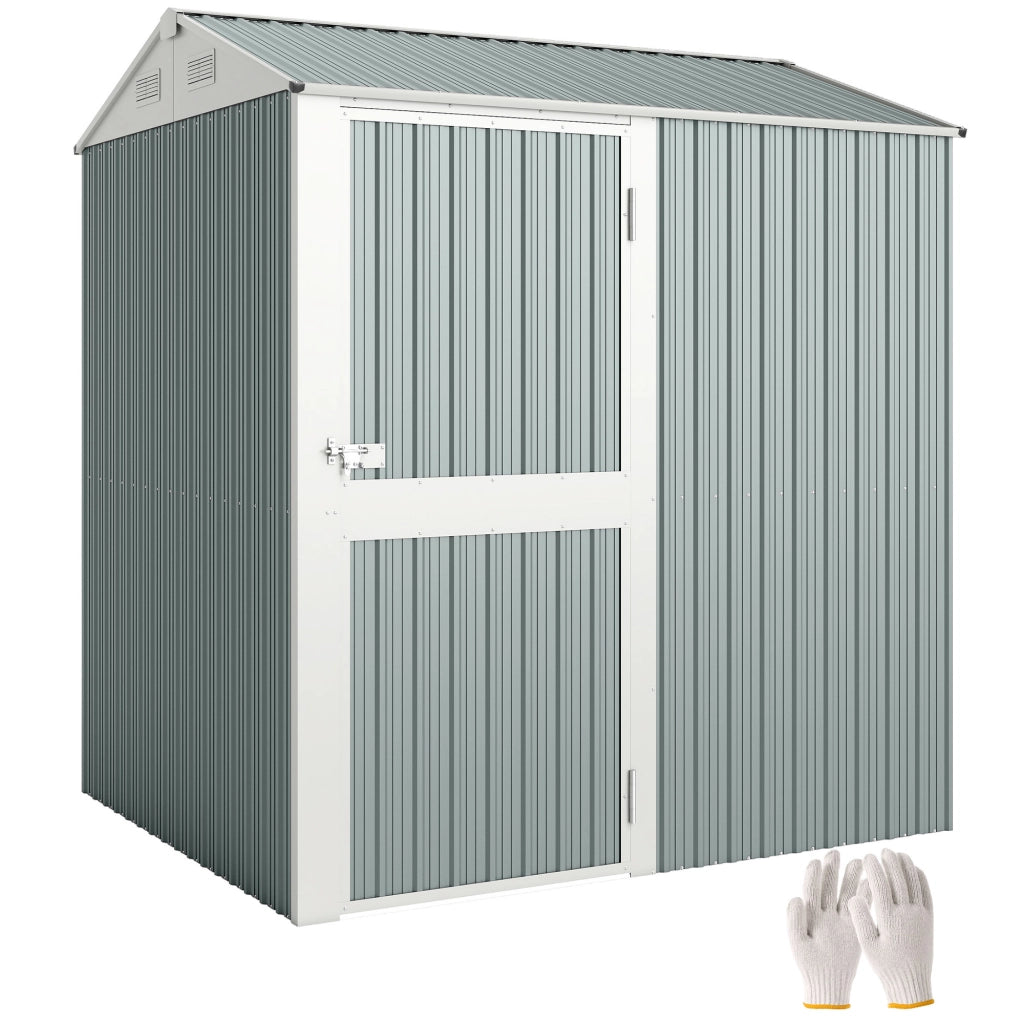 Casetta Attrezzi Giardino in Metallo ¨C Xylo ¨C 3,5 m2 Grigio Antracite 209x177x236 cm