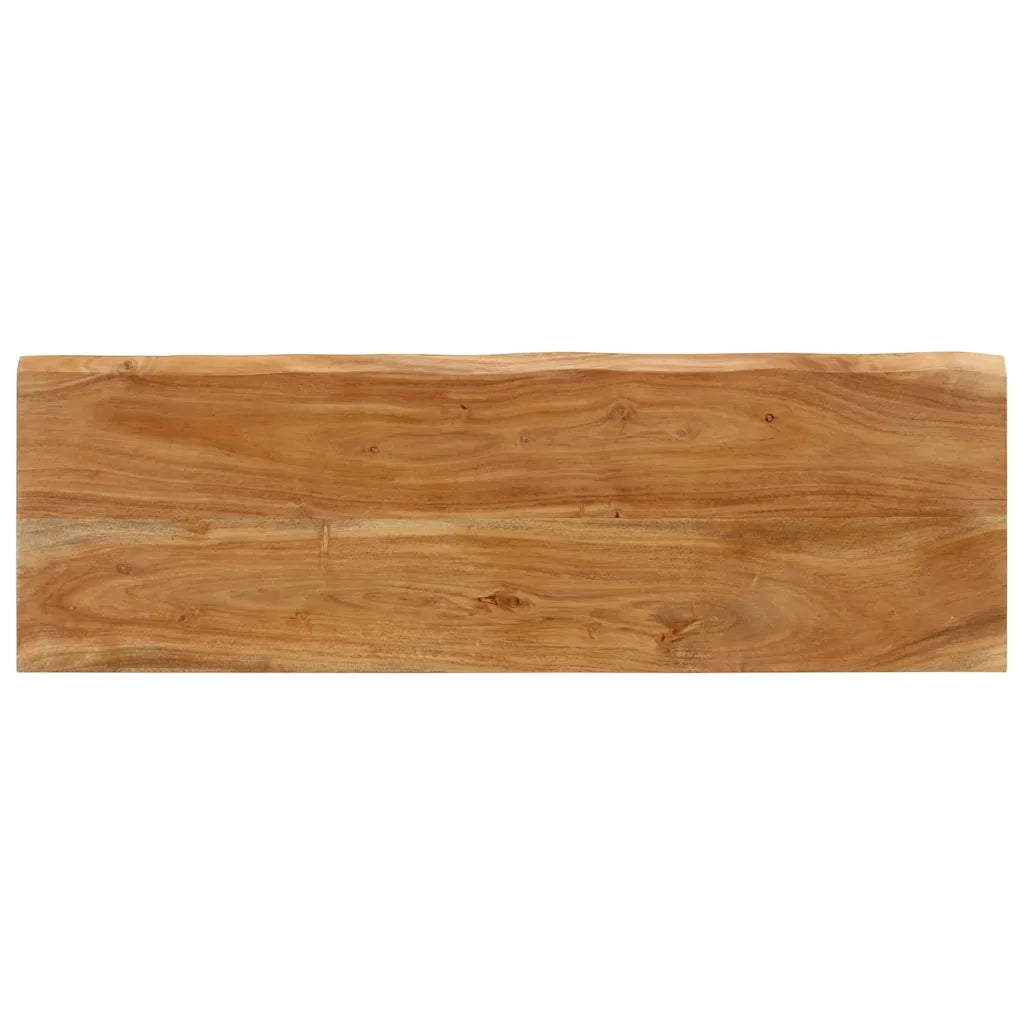 Panca con Bordi Vivi 105 cm in Legno Massello di Acacia CFW8723296