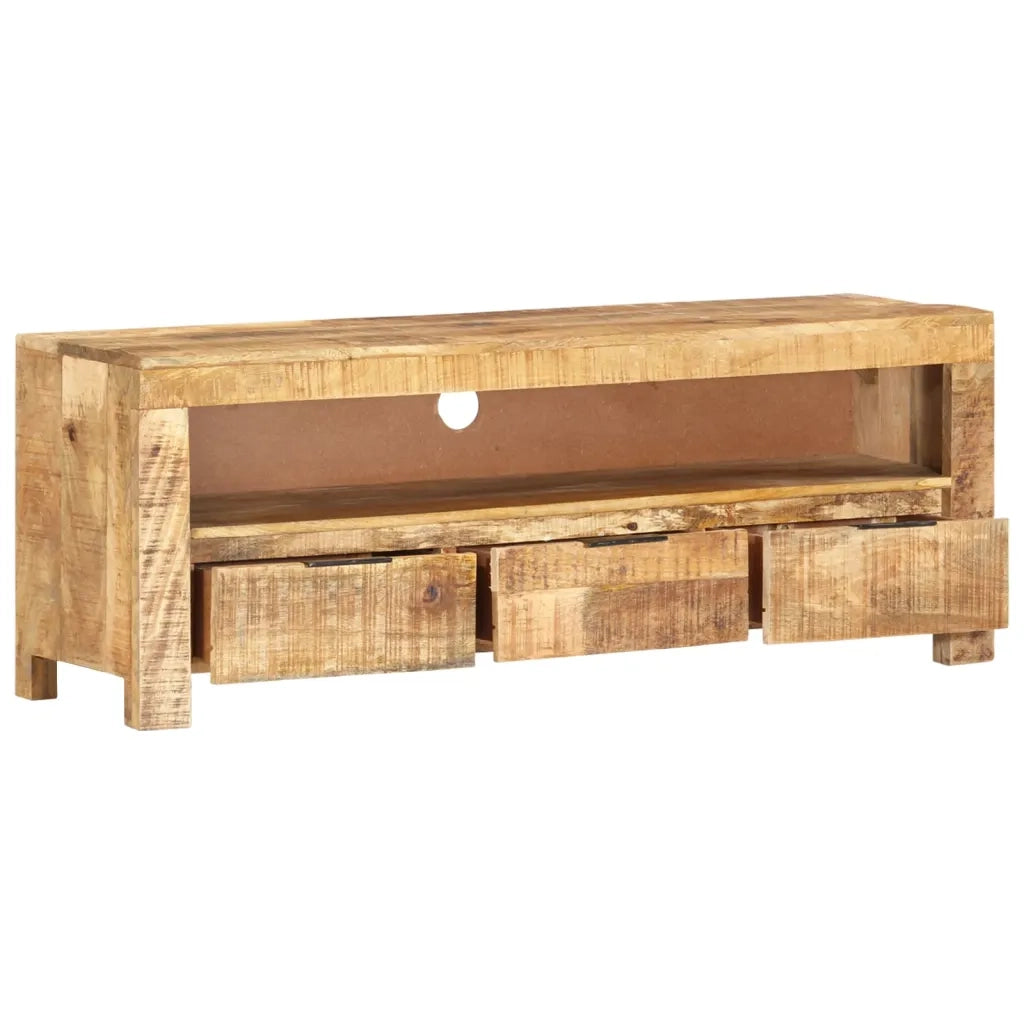 Mobile TV | Armadietto TV | Mobile Porta TV 110x30x40 cm in Legno di Mango Grezzo
