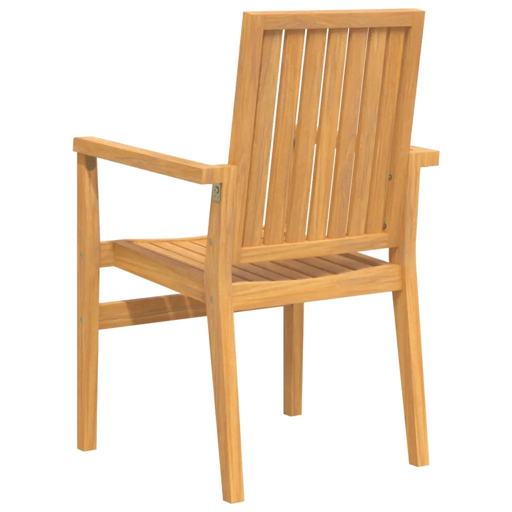 Sedie da Giardino Impilabili 8 pz 56,5x57,5x91 cm Massello Teak 3157903