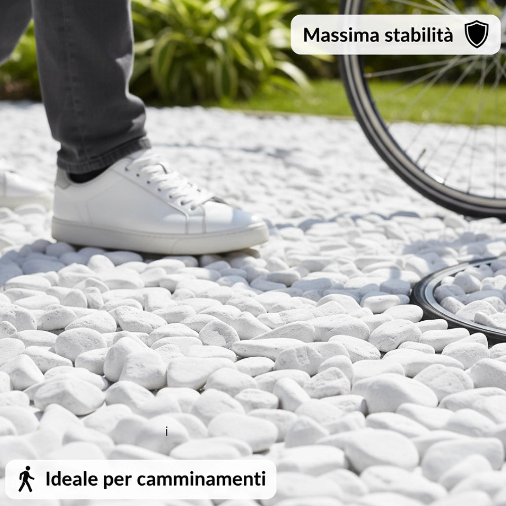 Kit stabilizzazione ciottoli 2 sacchi da 5 kg con legante formato 0,5 l *** misura 25/40, confezione 1